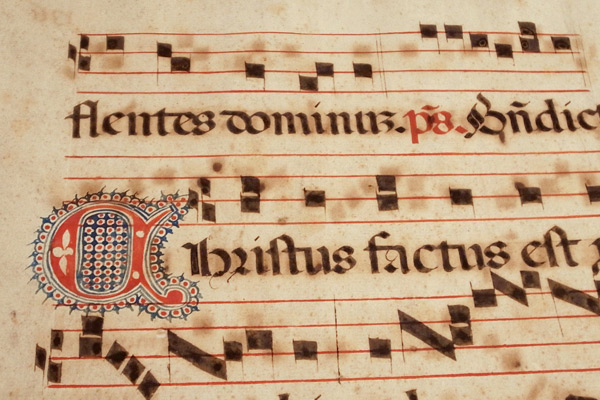 アンティーク 15世紀 写本 グレゴリオ聖歌 ネウマ譜-2