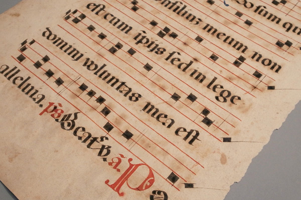 アンティーク 15世紀 写本 グレゴリオ聖歌 ネウマ譜-9