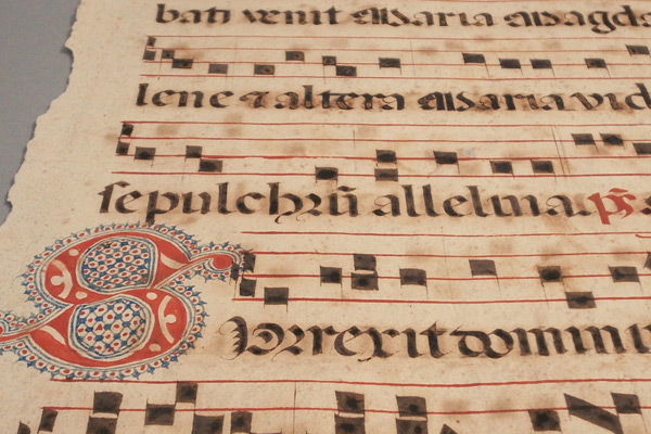 アンティーク 15世紀 写本 グレゴリオ聖歌 ネウマ譜-7