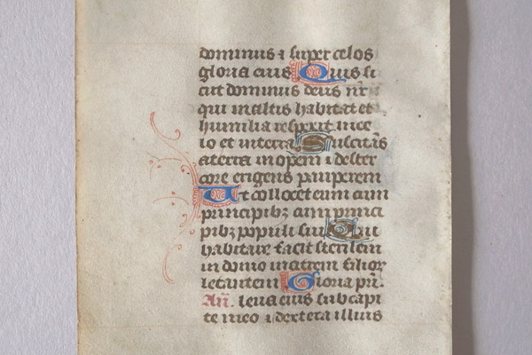 15世紀時祷書-反対面上部ディティール